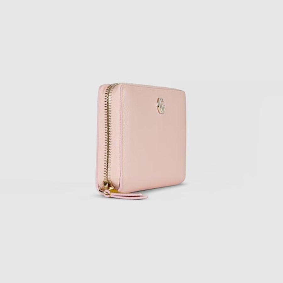 グッチ GUCCI レディース ダブルG バイカラー ジップアラウンドウォレット 財布【ピンク＆イエロー レザー 】【送料無料】【正規品】の画像