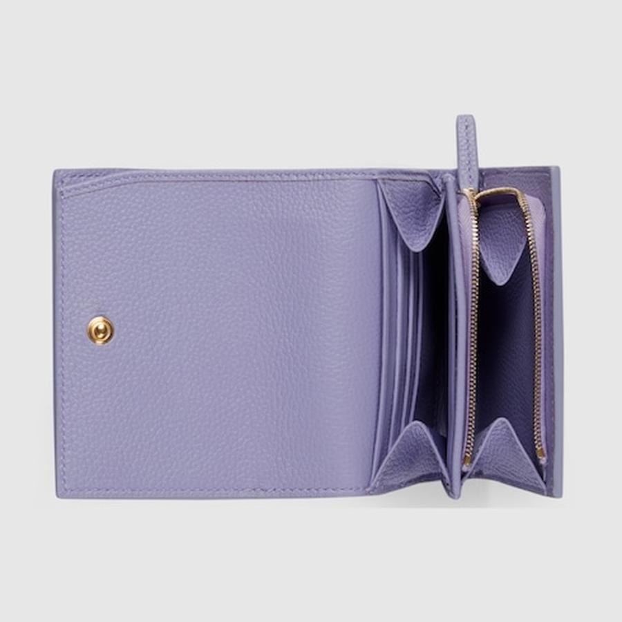 グッチ GUCCI レディース ダブルG バイカラー ミディアム ウォレット 財布【アイボリー＆ライラック レザー 】【送料無料】【正規品】の画像