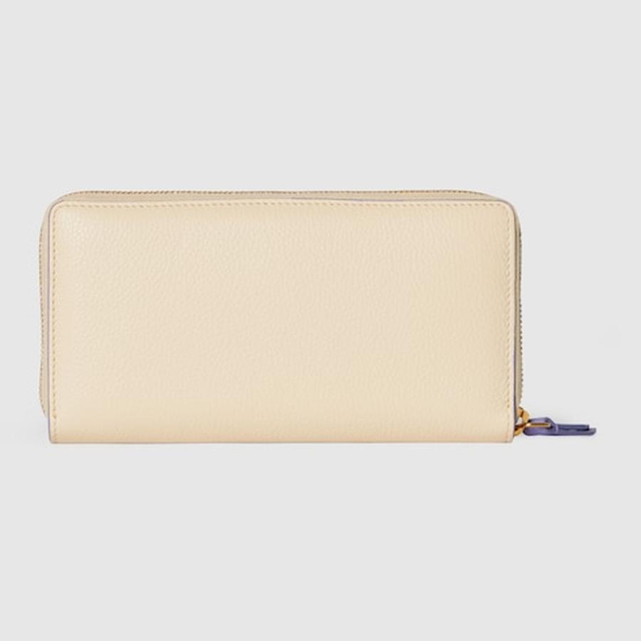 グッチ GUCCI レディース ダブルG バイカラー ジップアラウンドウォレット 財布【アイボリー＆ライラック レザー 】【送料無料】【正規品】の画像