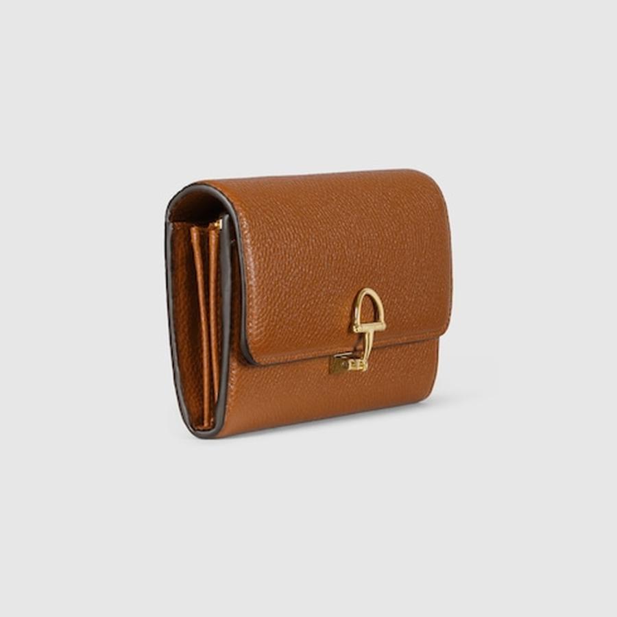 グッチ GUCCI レディース グッチ ソフトビット コンチネンタルウォレット 財布【ブラウン レザー 】【送料無料】【正規品】の画像