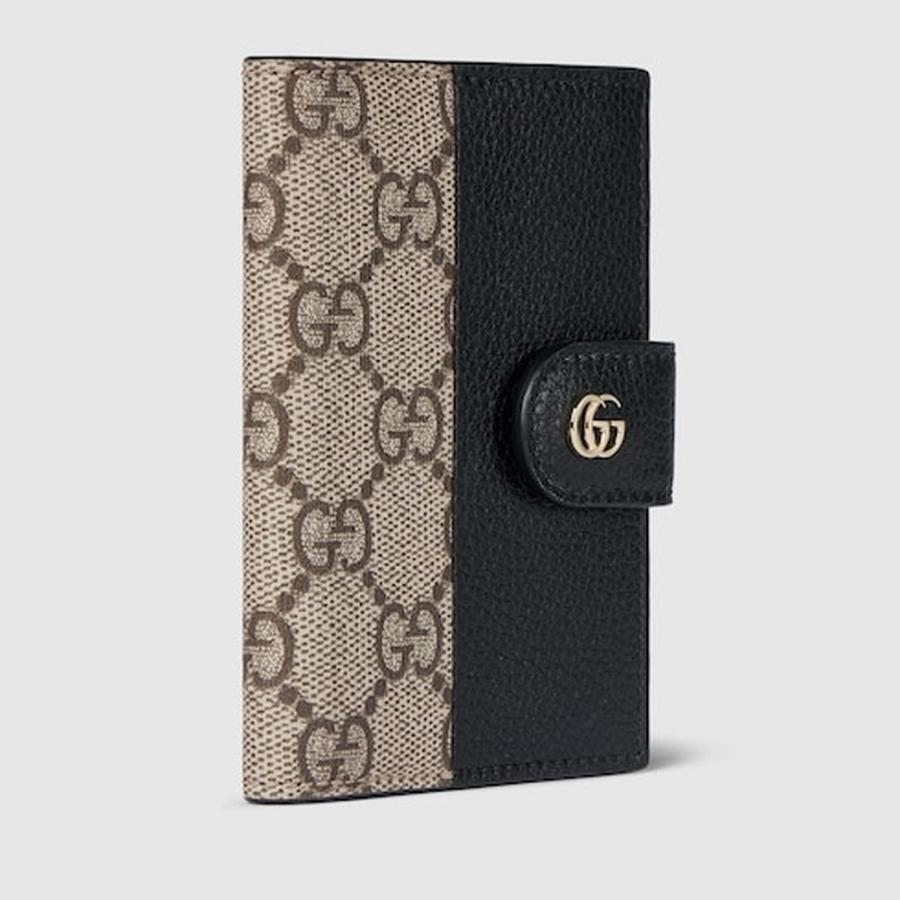 グッチ GUCCI レディース ダブルG バイカラー カードケース【ブラック レザー 】【送料無料】【正規品】の画像