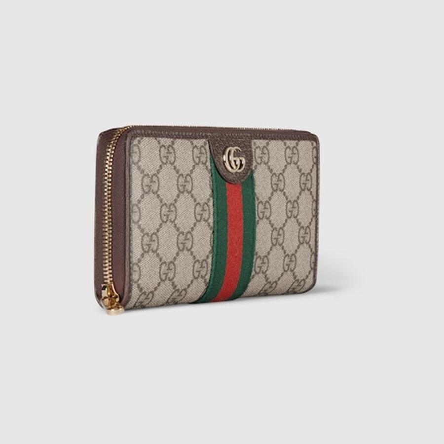 グッチ GUCCI レディース オフィディア ジップアラウンドウォレット 財布【ベージュ＆ブラウン GGスプリーム 】【送料無料】【正規品】の画像