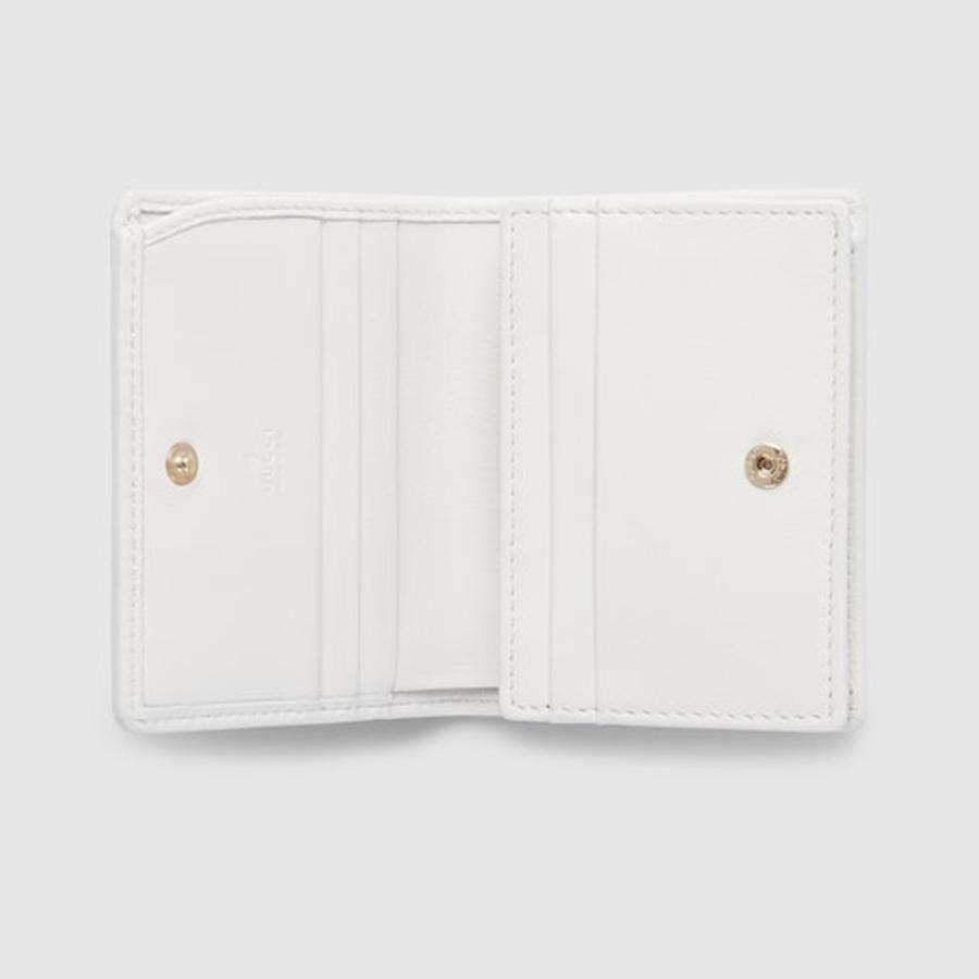 グッチ GUCCI レディース GGエンブレム スモールウォレット 財布【ベージュ＆ホワイト GGファブリック 】【送料無料】【正規品】の画像