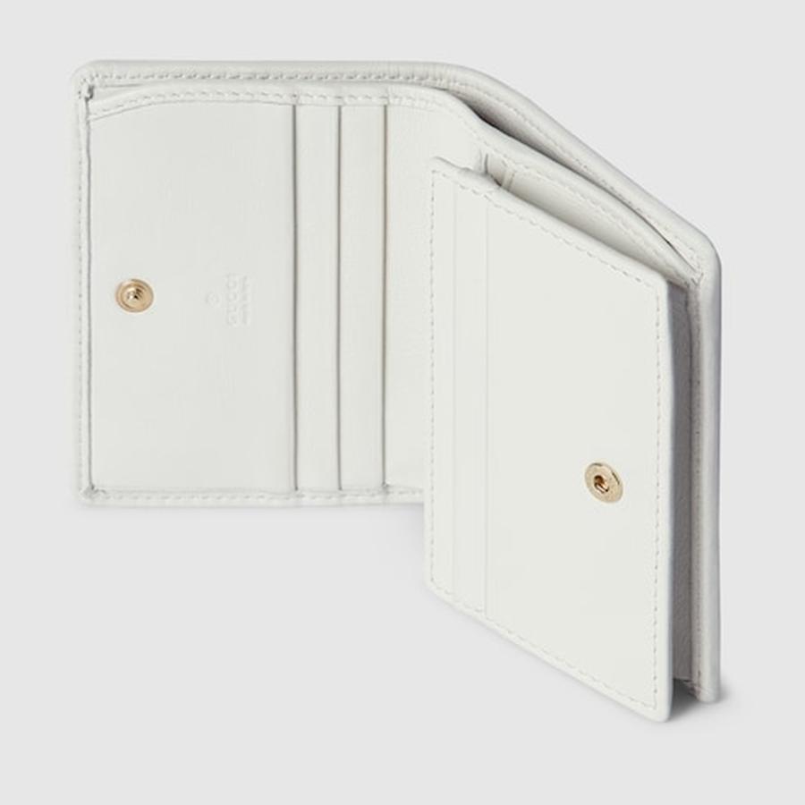 グッチ GUCCI レディース GGエンブレム スモールウォレット 財布【ベージュ＆ホワイト GGファブリック 】【送料無料】【正規品】の画像