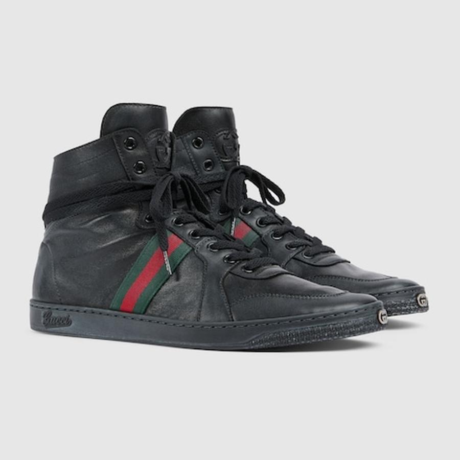 グッチ GUCCI メンズ ストレッチ ハイトップスニーカー【  - 】【送料無料】【正規品】の画像