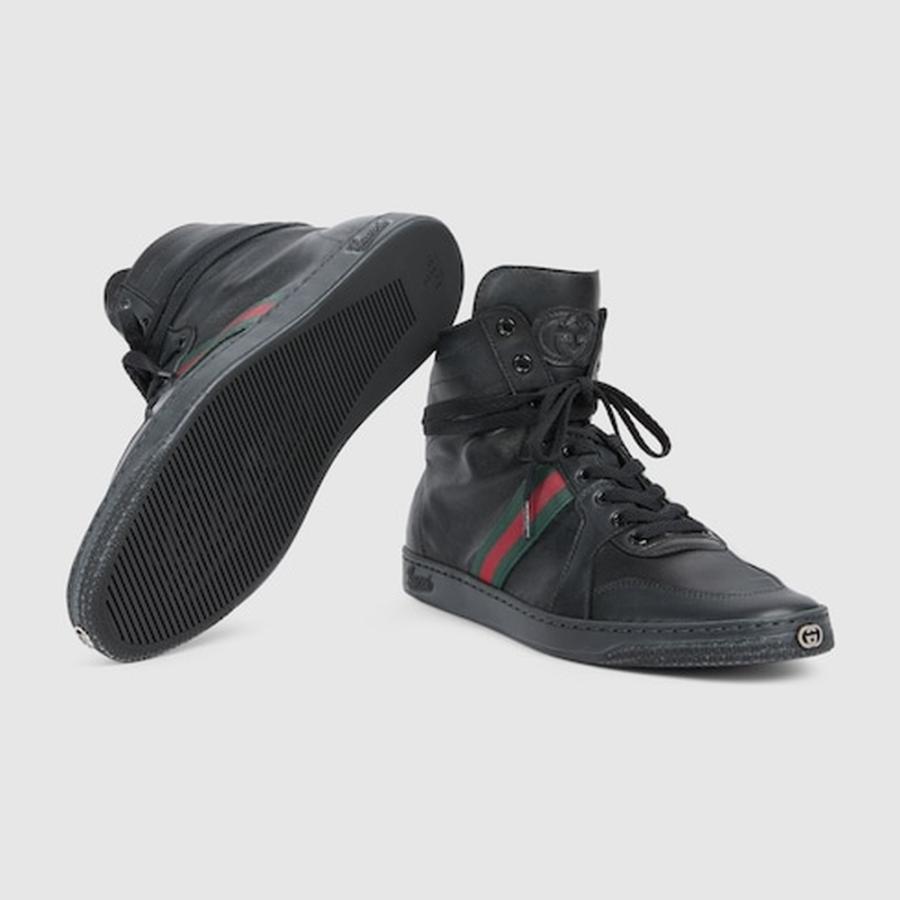 グッチ GUCCI メンズ ストレッチ ハイトップスニーカー【  - 】【送料無料】【正規品】の画像