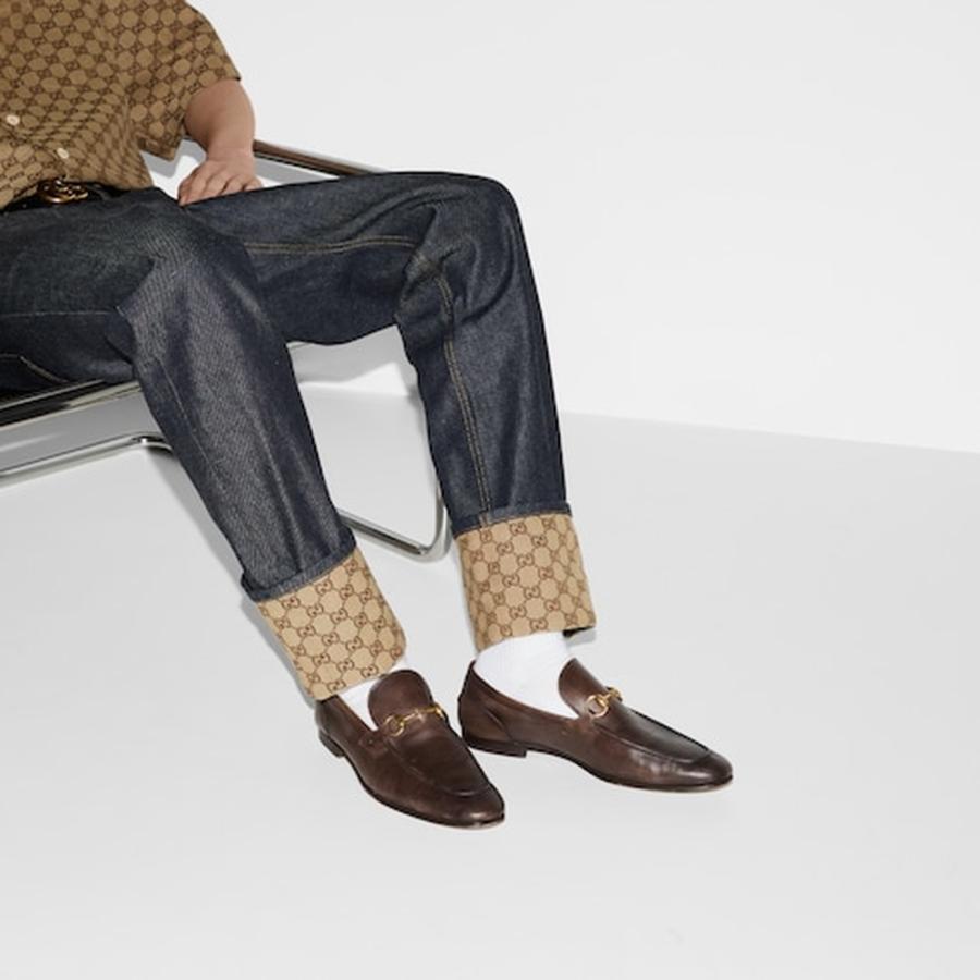 グッチ GUCCI メンズ ヨルダーン ホースビット ローファー【ダークブラウン レザー 】【送料無料】【正規品】の画像