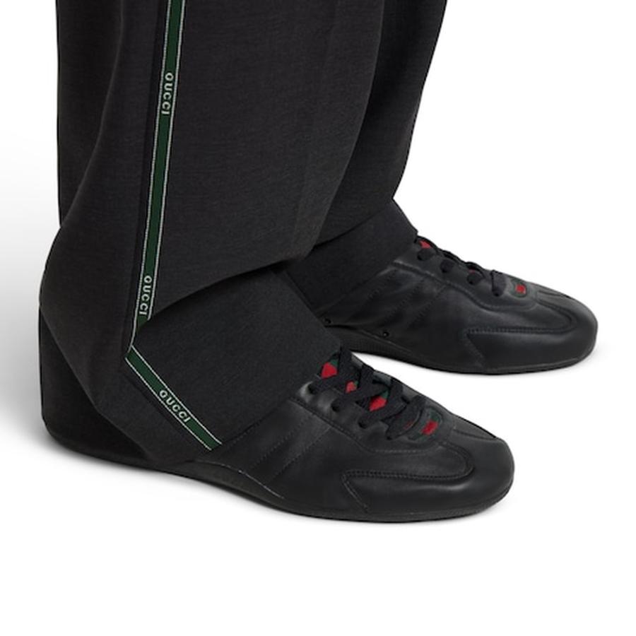 グッチ GUCCI メンズ シフト スニーカー【ブラック レザー 】【送料無料】【正規品】の画像