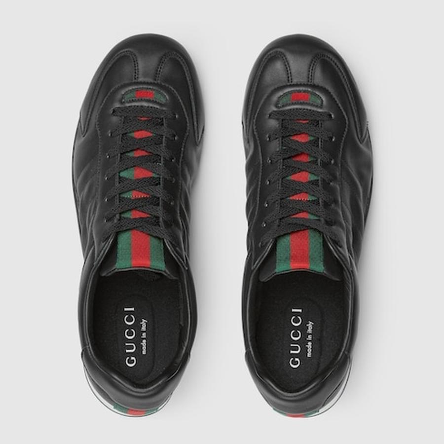 グッチ GUCCI メンズ シフト スニーカー【ブラック レザー 】【送料無料】【正規品】の画像