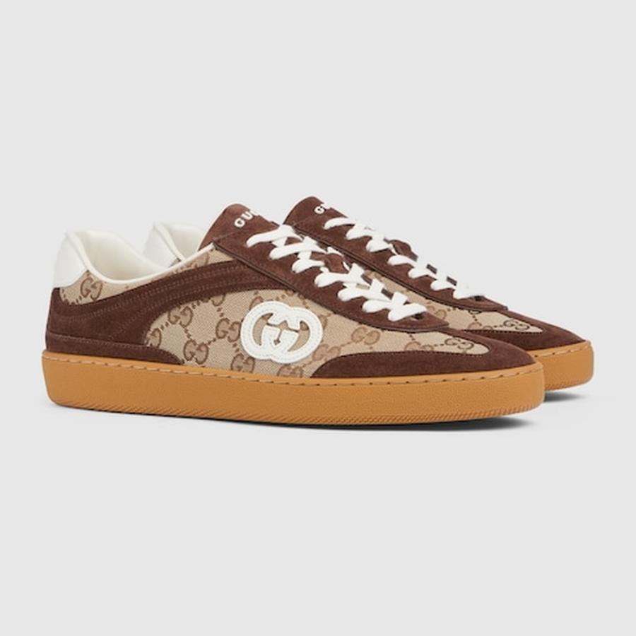 グッチ GUCCI メンズ G75 スニーカー【ダークブラウン スエード 】【送料無料】【正規品】の画像