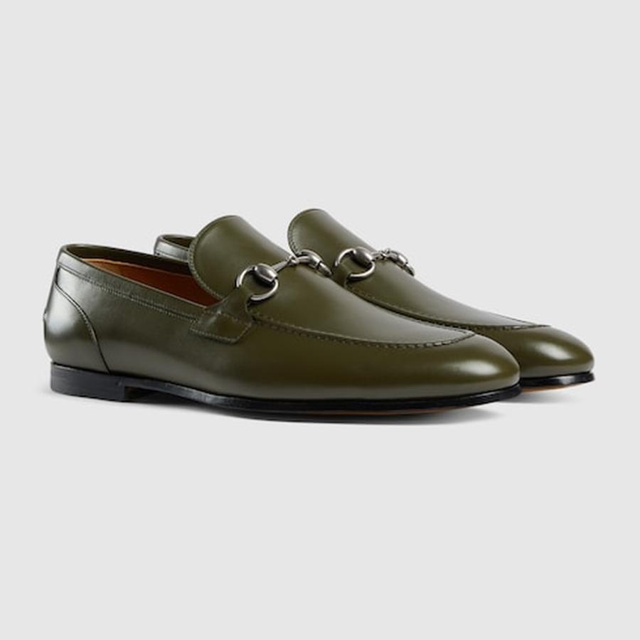 グッチ GUCCI メンズ ヨルダーン ホースビット ローファー【フォレストグリーン レザー 】【送料無料】【正規品】の画像