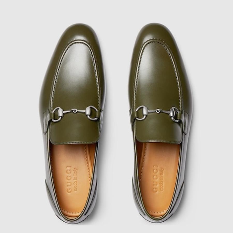 グッチ GUCCI メンズ ヨルダーン ホースビット ローファー【フォレストグリーン レザー 】【送料無料】【正規品】の画像