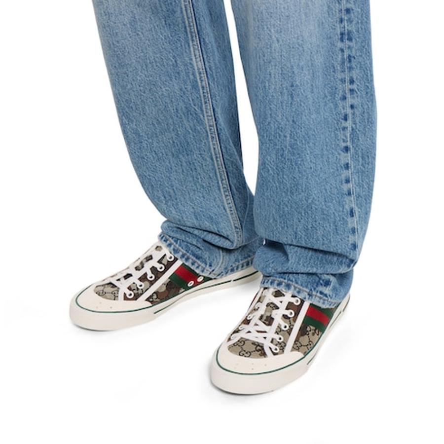 グッチ GUCCI メンズ テニス 1977 スニーカー【ブラック＆グレー キャンバス 】【送料無料】【正規品】の画像