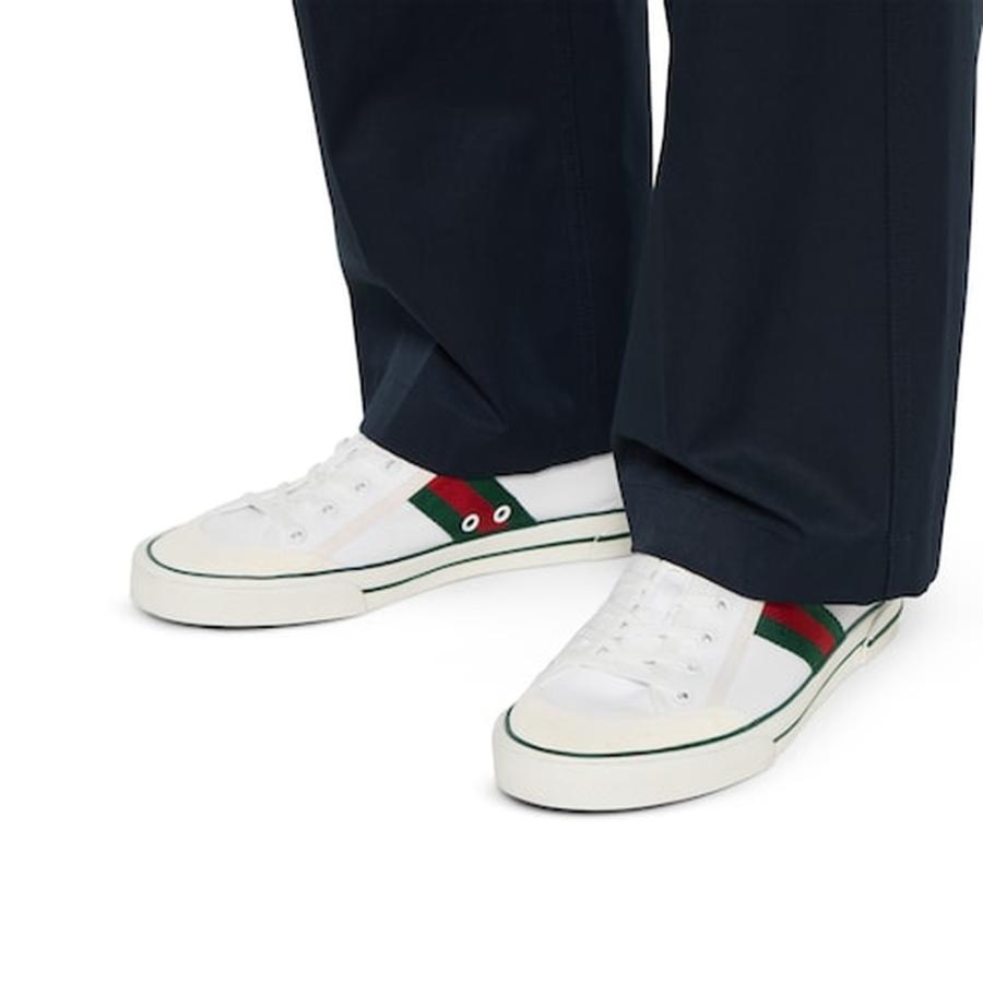 グッチ GUCCI メンズ テニス 1977 スニーカー【ホワイト キャンバス 】【送料無料】【正規品】の画像