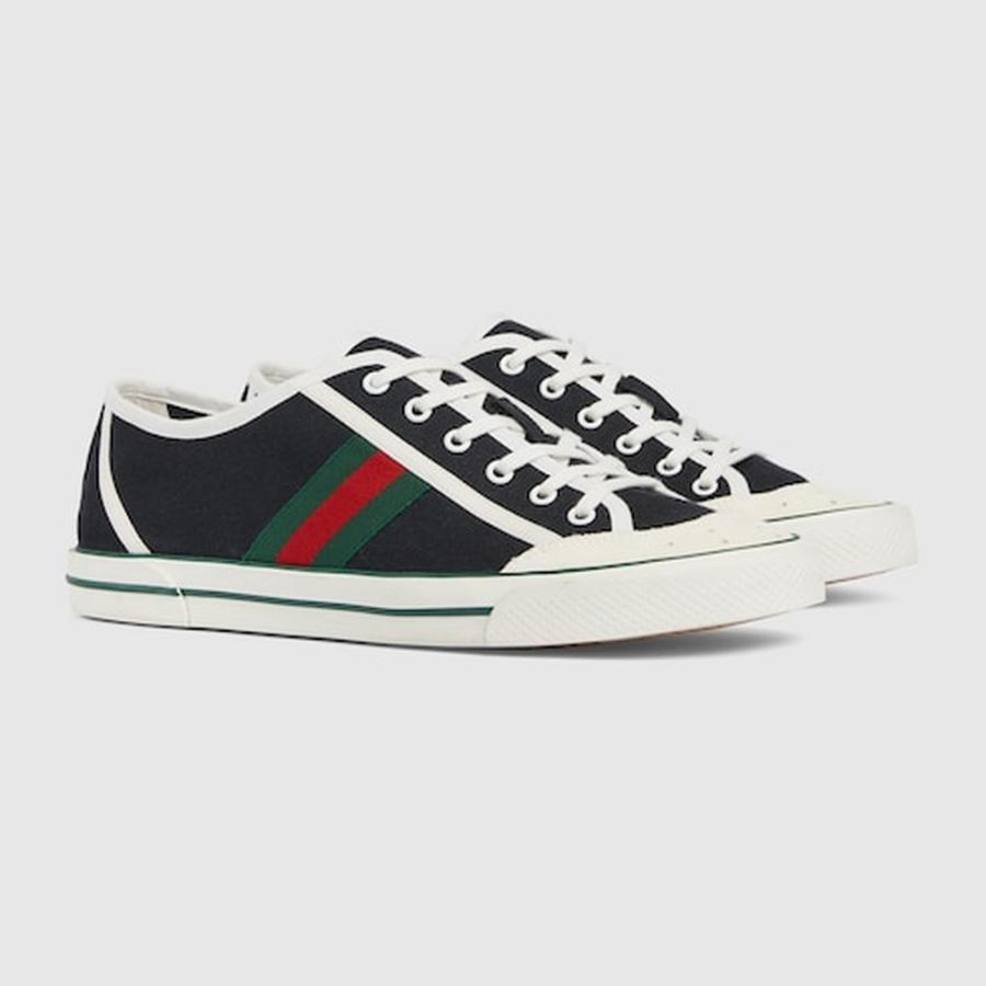 グッチ GUCCI メンズ テニス 1977 スニーカー【ブラック キャンバス 】【送料無料】【正規品】の画像