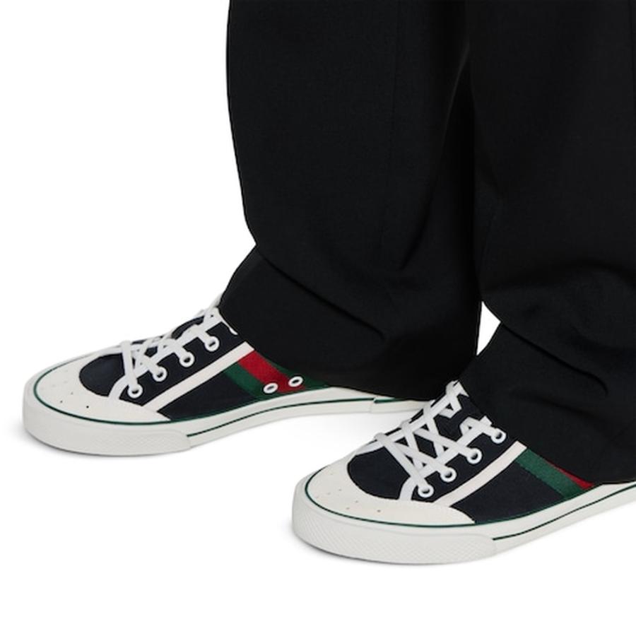 グッチ GUCCI メンズ テニス 1977 スニーカー【ブラック キャンバス 】【送料無料】【正規品】の画像