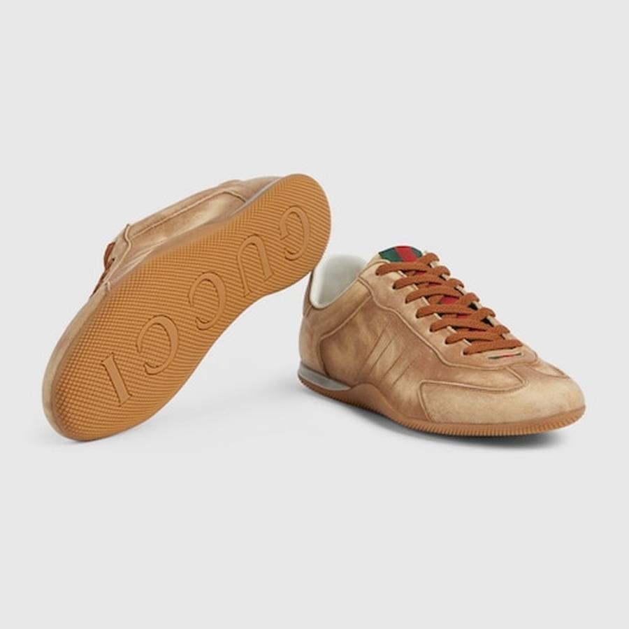 グッチ GUCCI メンズ シフト スニーカー【ブラウン レザー 】【送料無料】【正規品】の画像