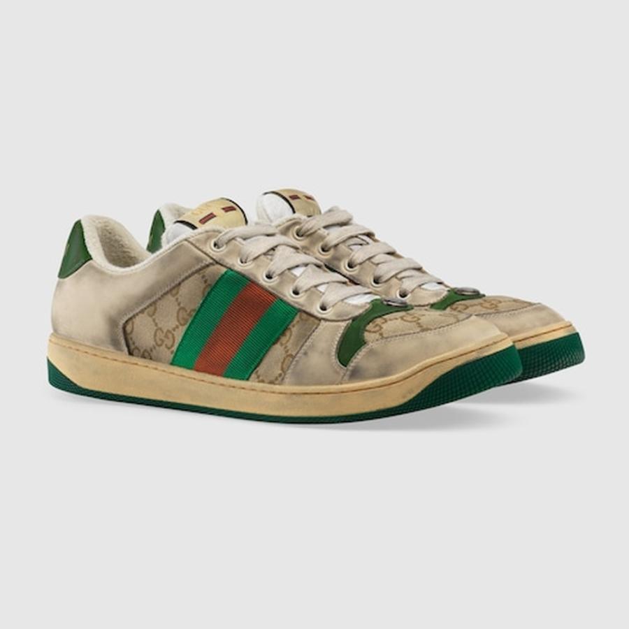 グッチ GUCCI メンズ スクリーナー スニーカー【GGキャンバス/ホワイト レザー 】【送料無料】【正規品】の画像