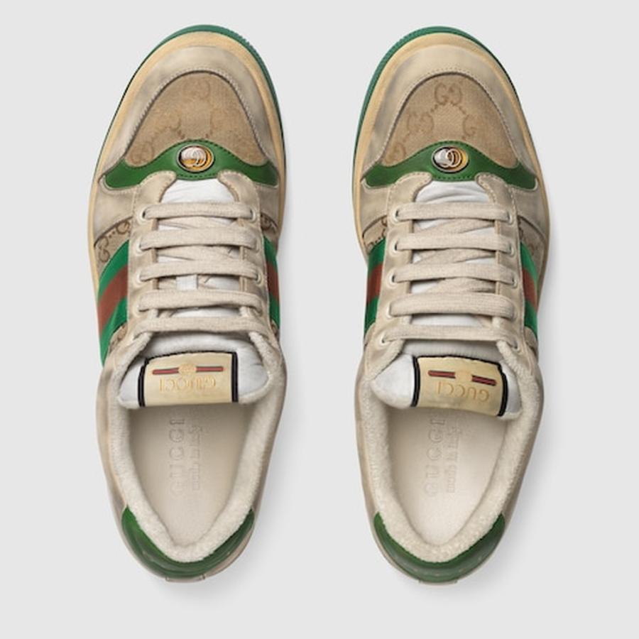グッチ GUCCI メンズ スクリーナー スニーカー【GGキャンバス/ホワイト レザー 】【送料無料】【正規品】の画像