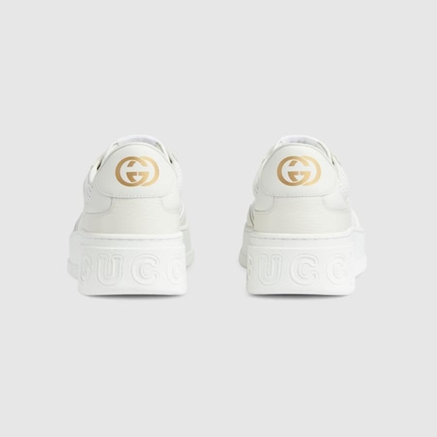 グッチ GUCCI メンズ GG付き チャンキースニーカー【ホワイト＆グレー GGスプリーム キャンバス 】【送料無料】【正規品】の画像