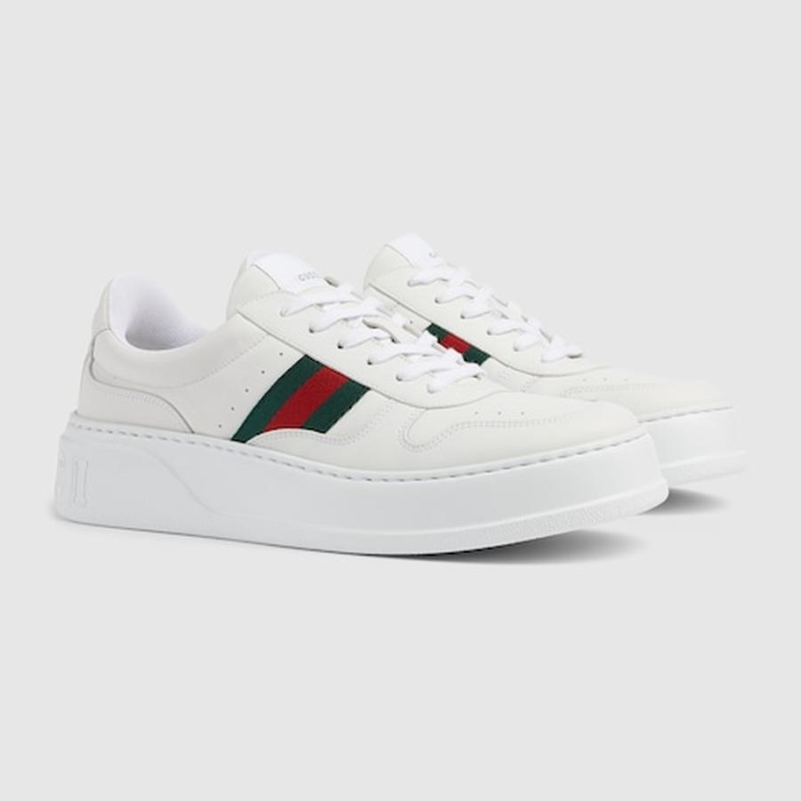 グッチ GUCCI メンズ チャンキースニーカー【ホワイト レザー 】【送料無料】【正規品】の画像