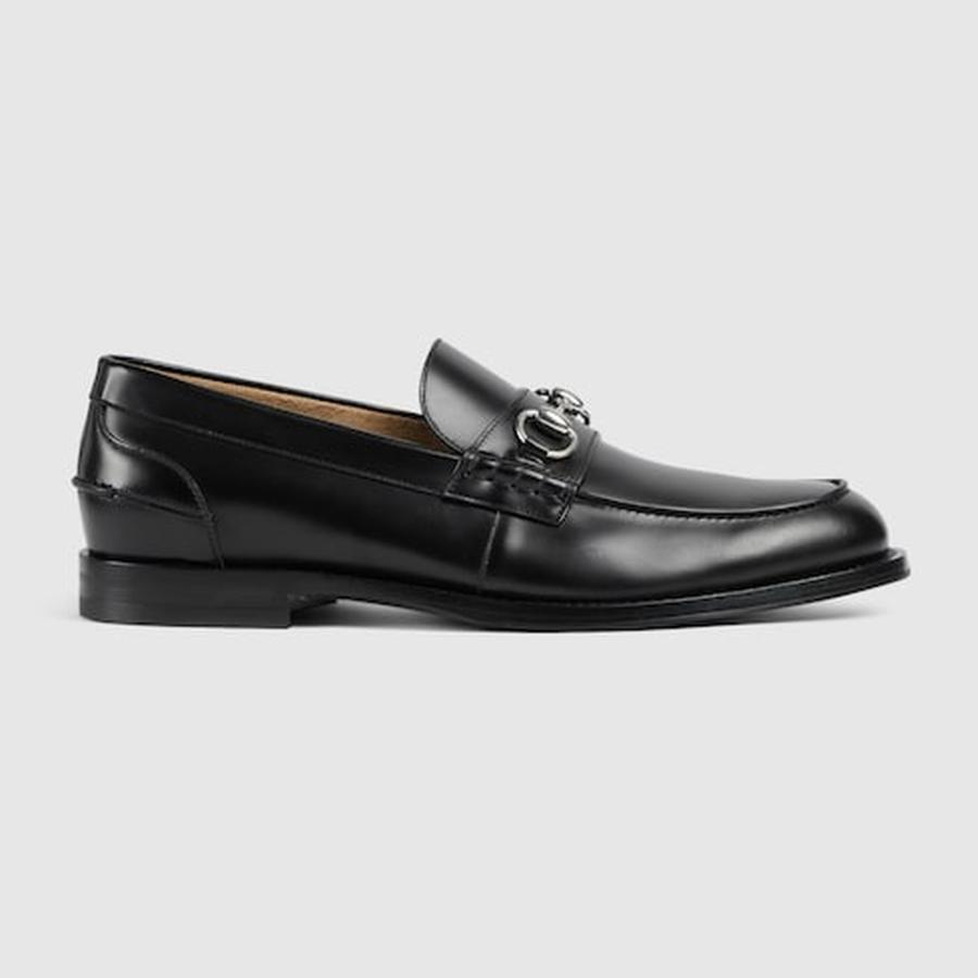 GUCCI（グッチ） メンズ ホースビット付き ローファー【ブラック
