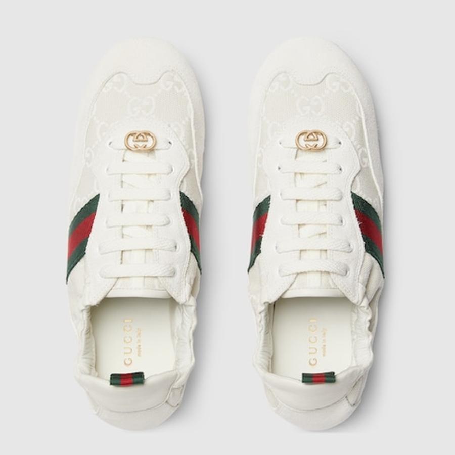 グッチ GUCCI レディース シフト スニーカー【ホワイト GGキャンバス 】【送料無料】【正規品】の画像