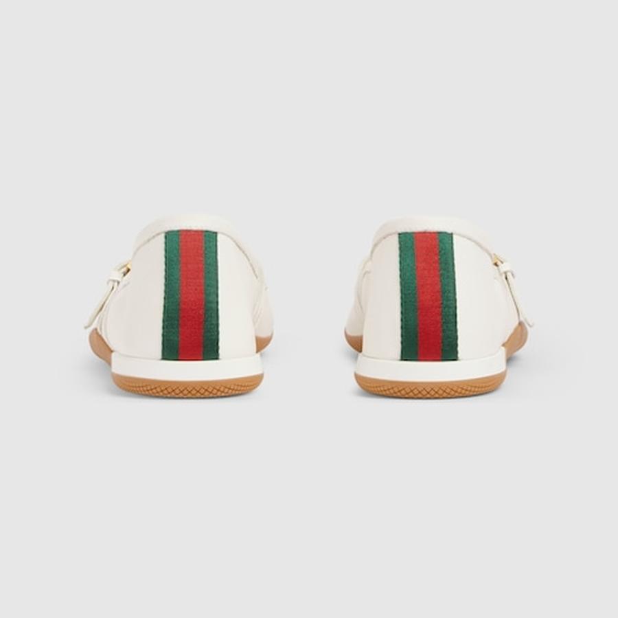 グッチ GUCCI レディース シフト バレエシューズ【ホワイト レザー 】【送料無料】【正規品】の画像