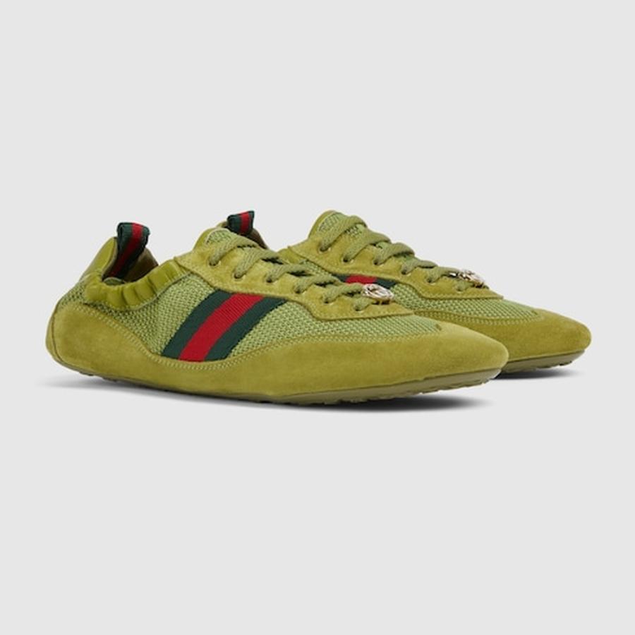 グッチ GUCCI レディース シフト スニーカー【ブライトグリーン ファブリック 】【送料無料】【正規品】の画像
