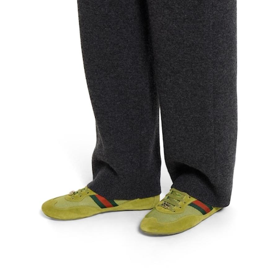 グッチ GUCCI レディース シフト スニーカー【ブライトグリーン ファブリック 】【送料無料】【正規品】の画像