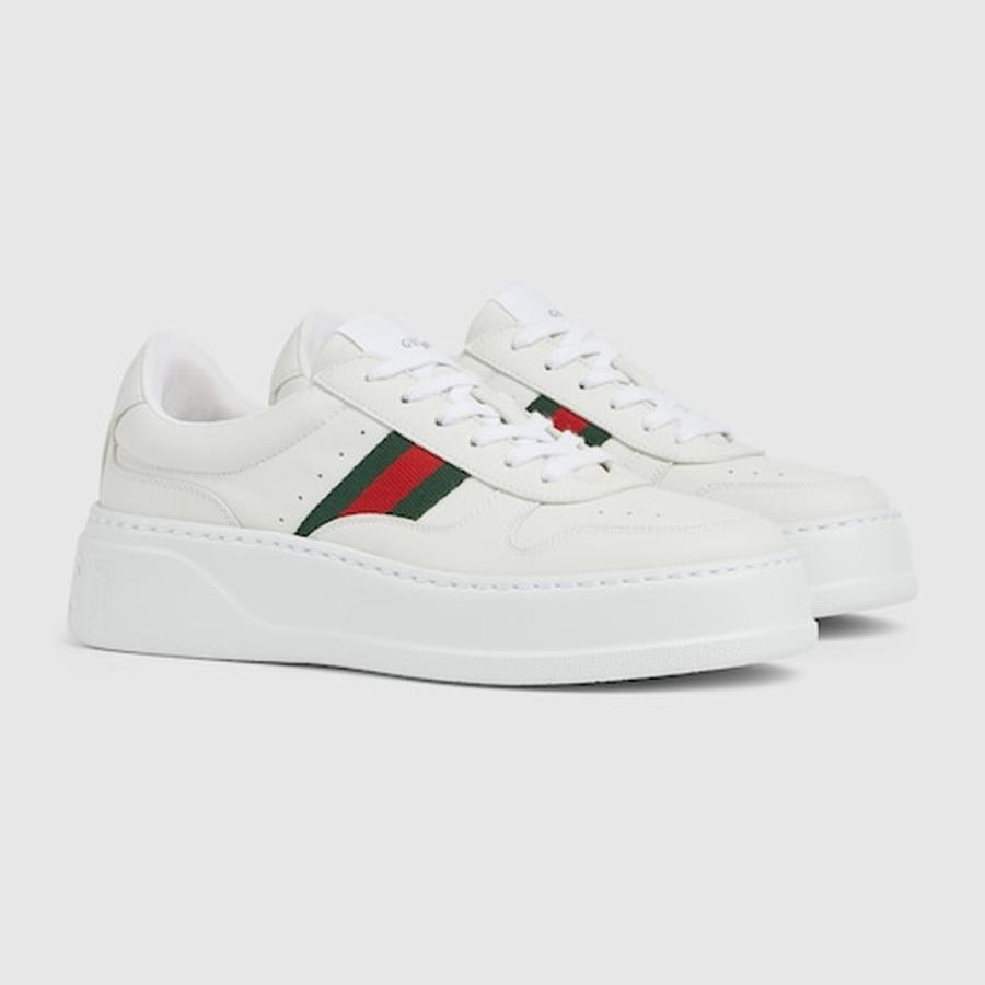 グッチ GUCCI レディース チャンキー スニーカー【ホワイト レザー 】【送料無料】【正規品】の画像