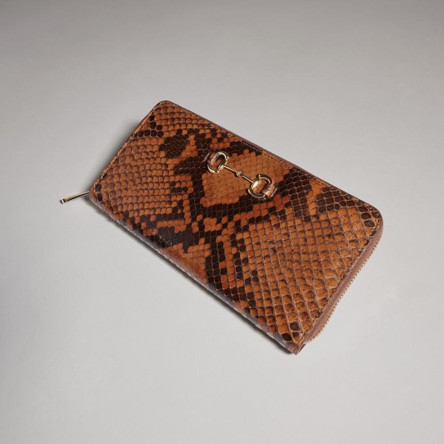 GUCCI（グッチ） レディース ホースビット付き パイソン ジップ