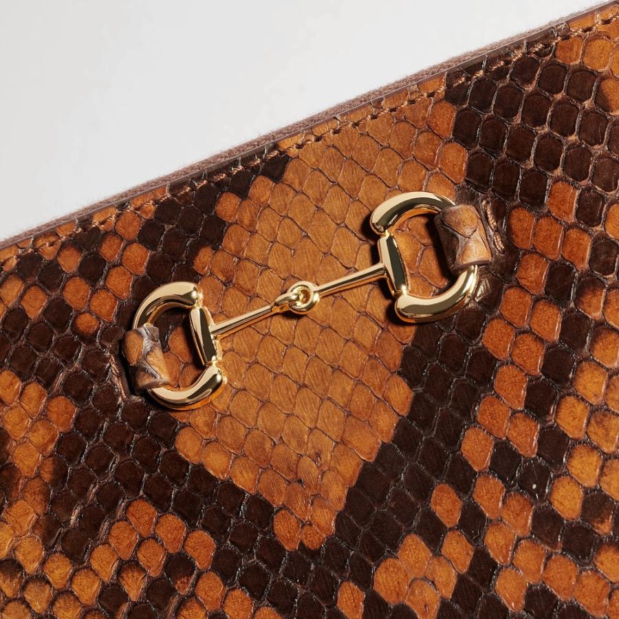 GUCCI（グッチ） レディース ホースビット付き パイソン ジップ