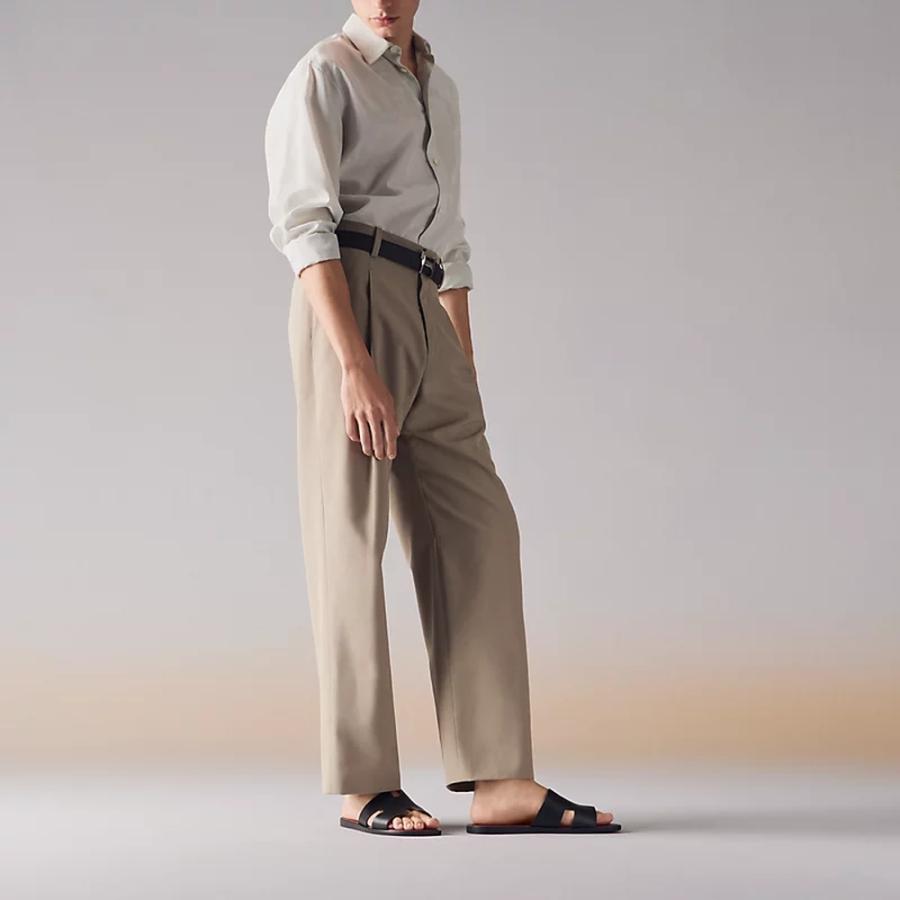 エルメス HERMES メンズ サンダル (イズミール)【黒 / ルージュH 】【送料無料】【正規品】の画像