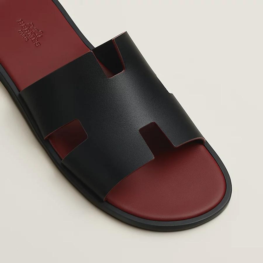 エルメス HERMES メンズ サンダル (イズミール)【黒 / ルージュH 】【送料無料】【正規品】の画像