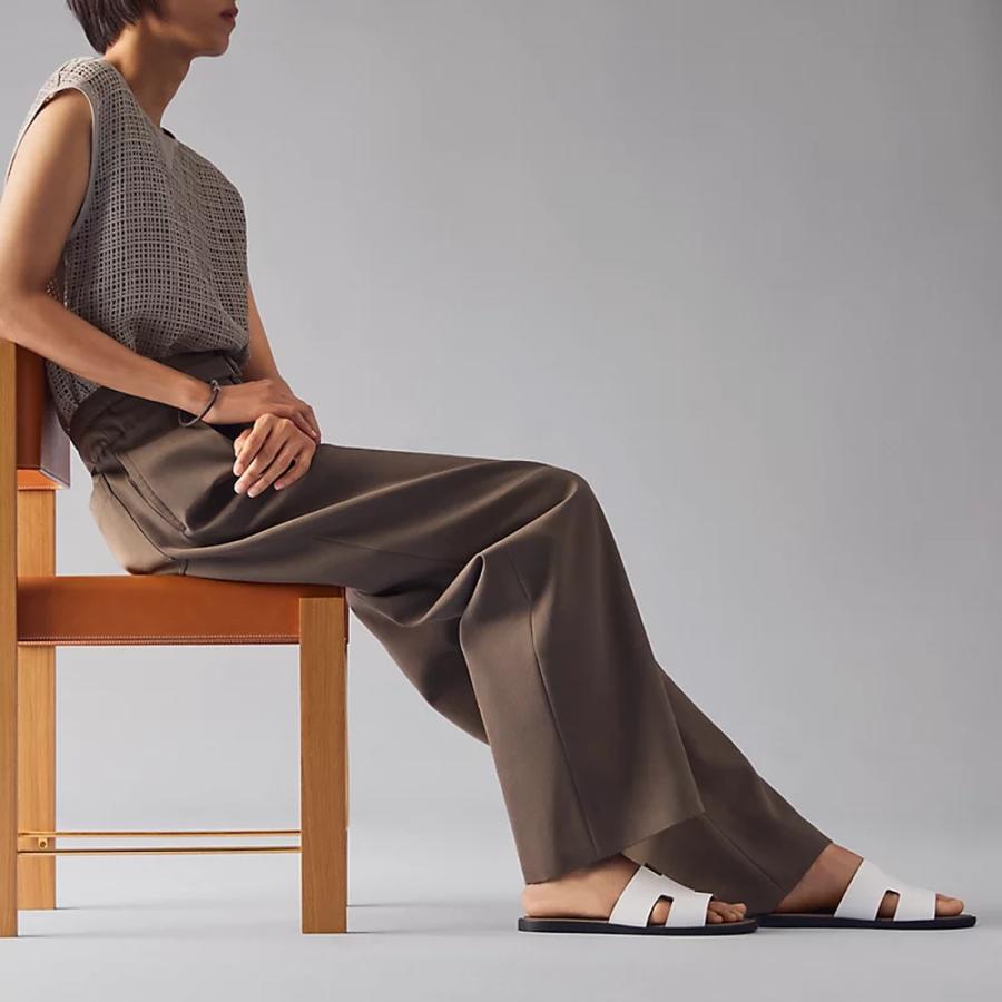 エルメス HERMES メンズ サンダル (イズミール)【白 / エトゥープ 】【送料無料】【正規品】の画像