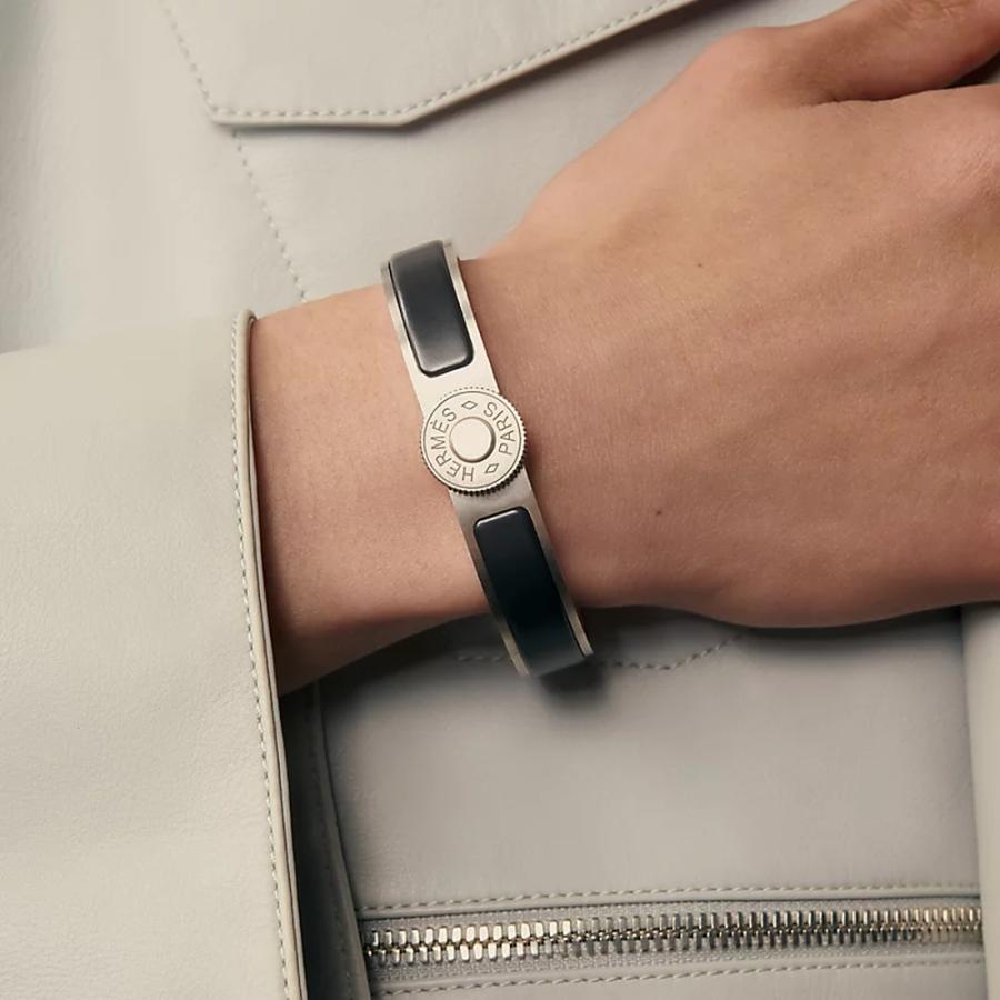 エルメス HERMES メンズ エナメルブレスレット (クリック・クルー・ド・セル)【ブラック 】【送料無料】【正規品】の画像
