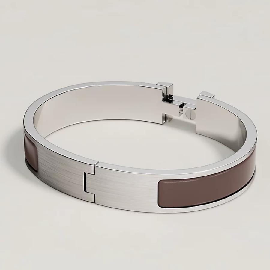 エルメス HERMES メンズ エナメルブレスレット (クリックHH)【マロン 】【送料無料】【正規品】の画像