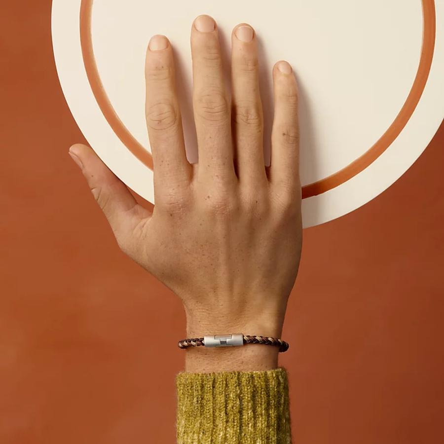 エルメス HERMES メンズ ブレスレット (パズルH) トリオ・シルク【マロン 】【送料無料】【正規品】の画像
