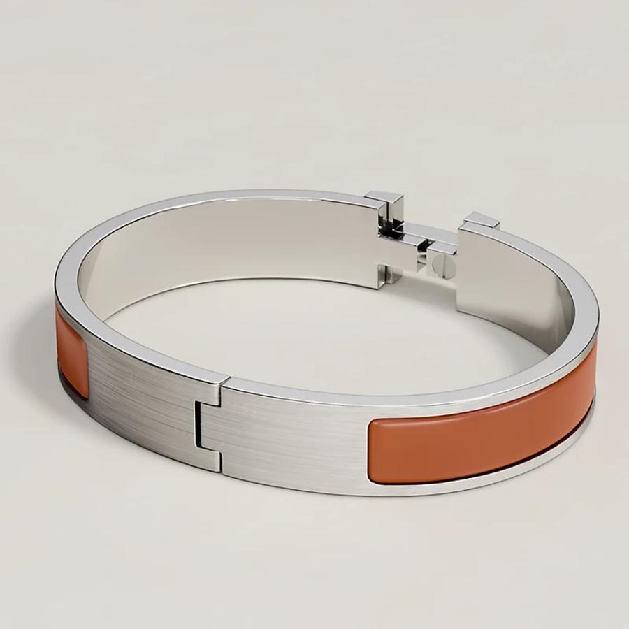 エルメス HERMES メンズ エナメルブレスレット (クリックHH)【マロン 】【送料無料】【正規品】の画像