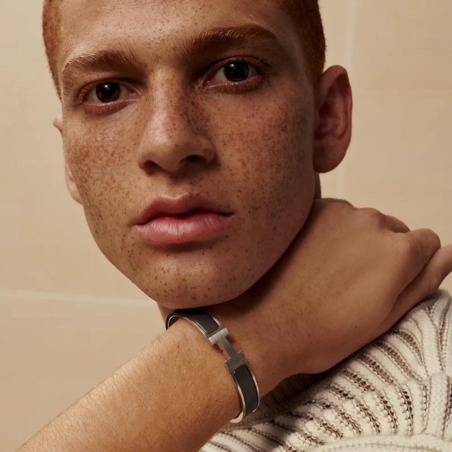 エルメス HERMES メンズ エナメルブレスレット (クリックHH)【マロン 】【送料無料】【正規品】の画像