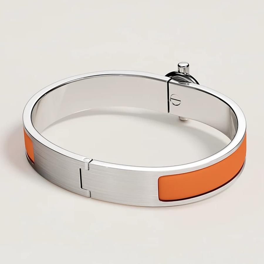 エルメス HERMES メンズ エナメルブレスレット (クリック/グレナン)【オレンジ 】【送料無料】【正規品】の画像
