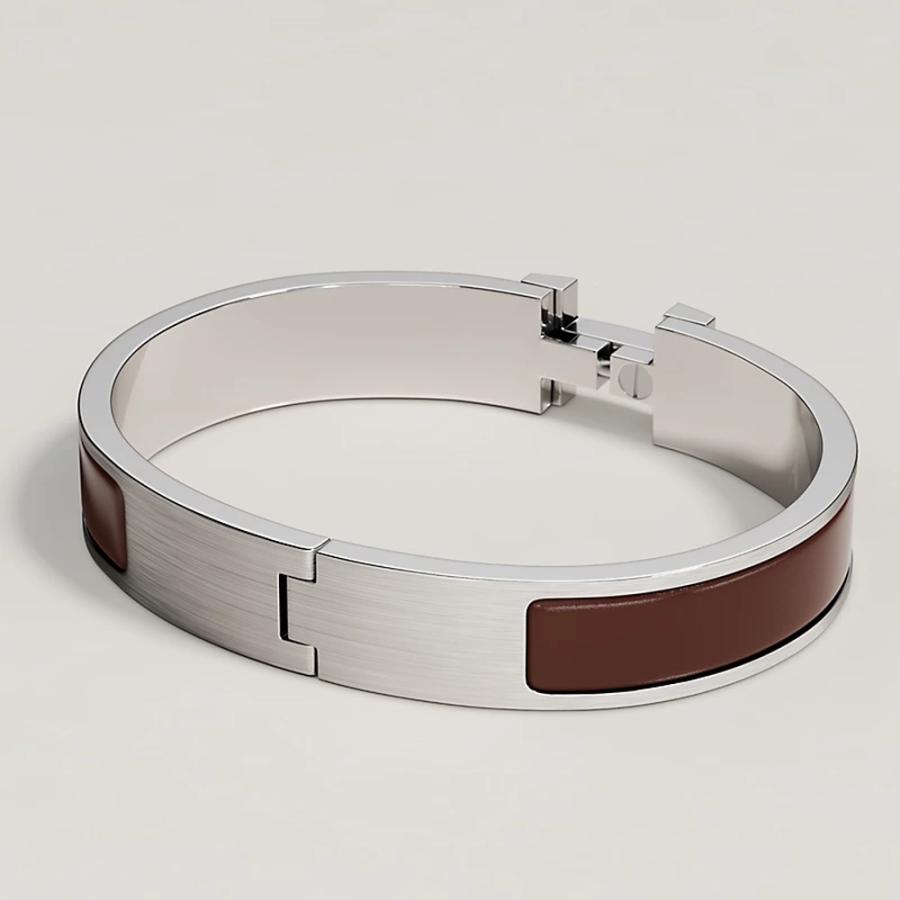 エルメス HERMES メンズ エナメルブレスレット (クリックHH)【マロン 】【送料無料】【正規品】の画像