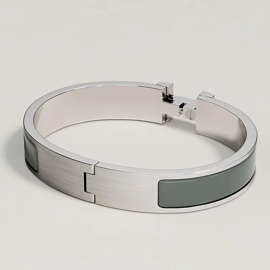 エルメス HERMES メンズ エナメルブレスレット (クリックHH)【グリーン 】【送料無料】【正規品】の画像