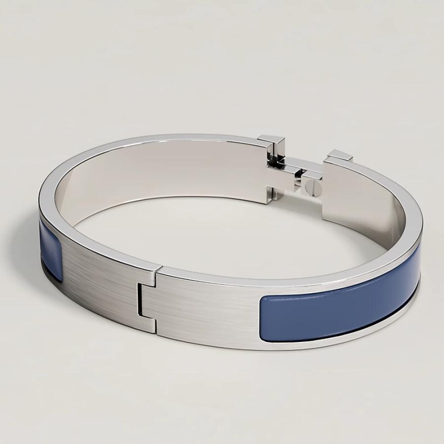 エルメス HERMES メンズ エナメルブレスレット (クリックHH)【グレー 】【送料無料】【正規品】の画像