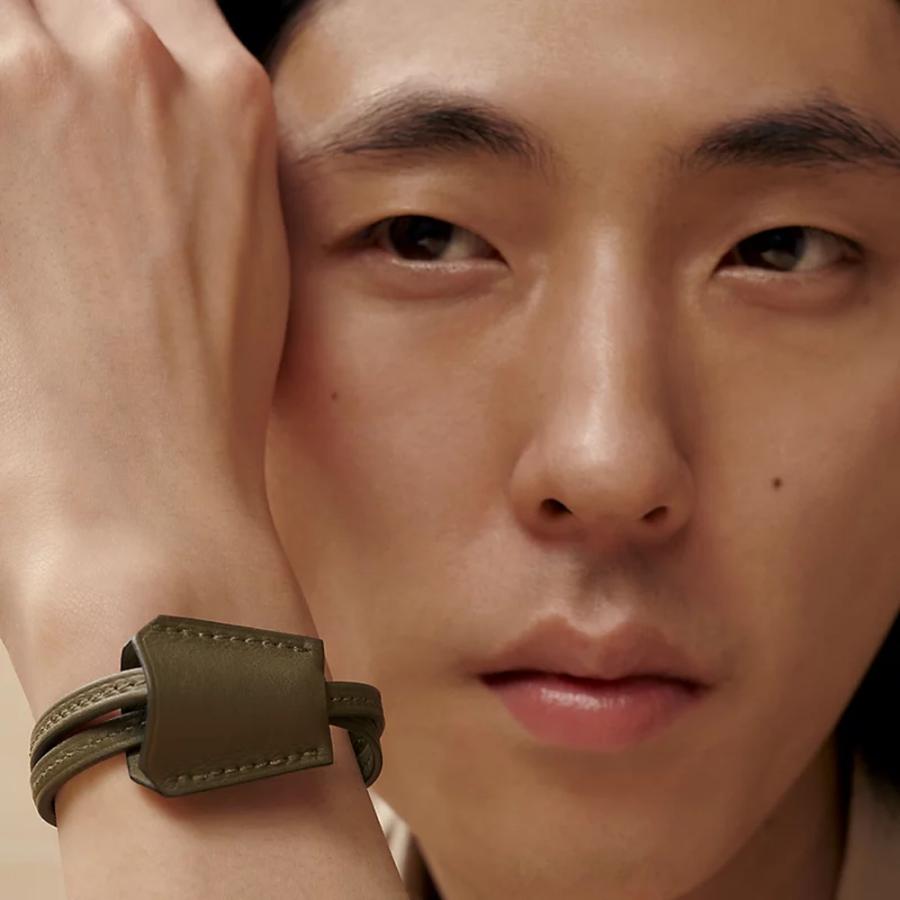 エルメス HERMES メンズ ブレスレット (クロシェット)【グリーン 】【送料無料】【正規品】の画像