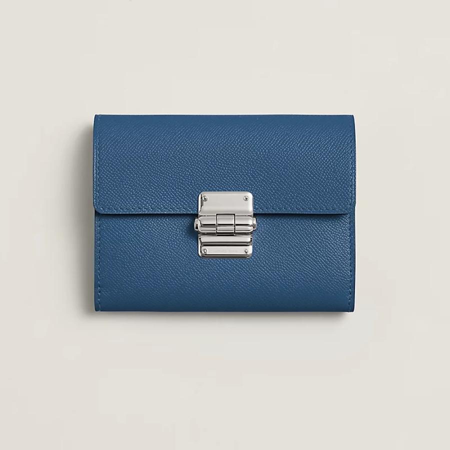 HERMES（エルメス） メンズ 財布 (シャルニエール) コンパクト【ブルー 