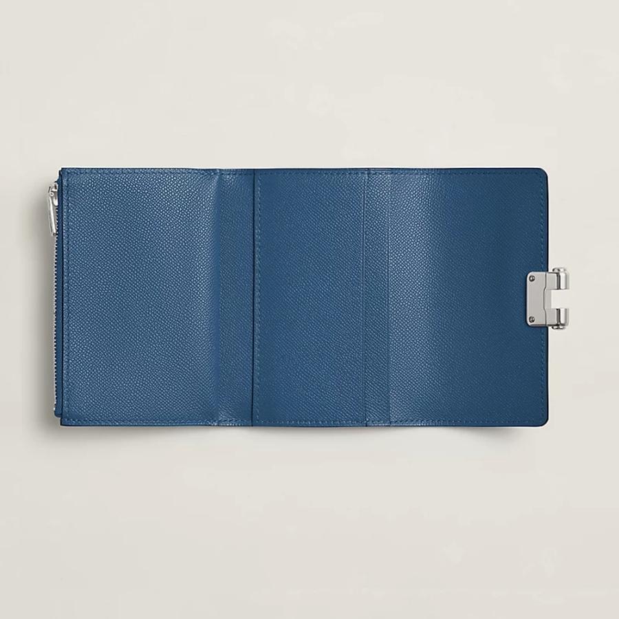 HERMES（エルメス） メンズ 財布 (シャルニエール) コンパクト【ブルー 