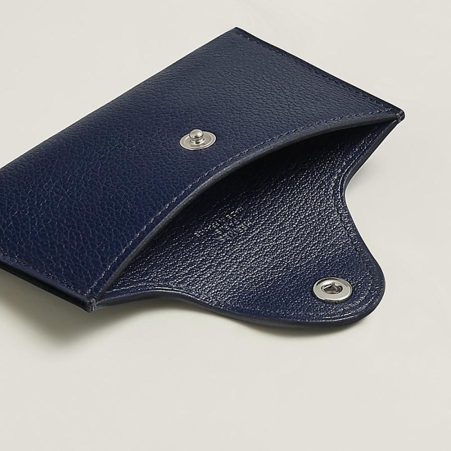 エルメス HERMES メンズ カードケース (イリアード)【ブルー 】【送料無料】【正規品】の画像