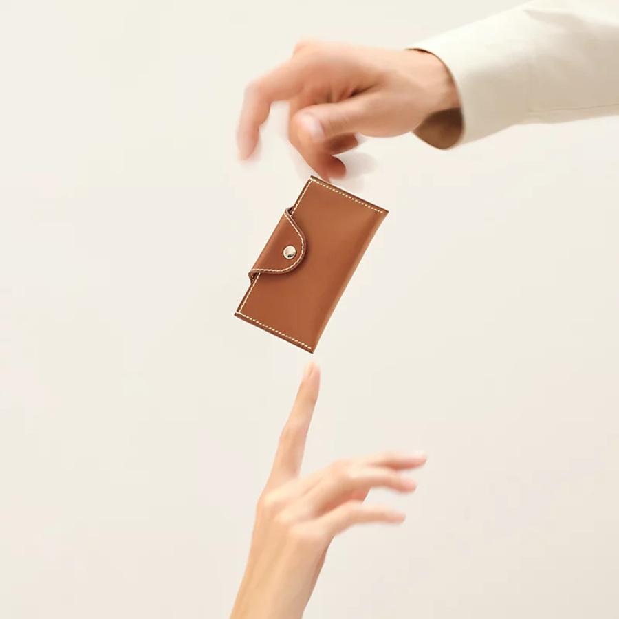 エルメス HERMES メンズ カードケース (イリアード)【グレー 】【送料無料】【正規品】の画像